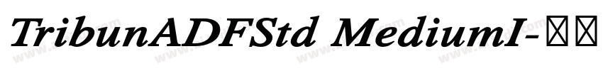TribunADFStd MediumI字体转换